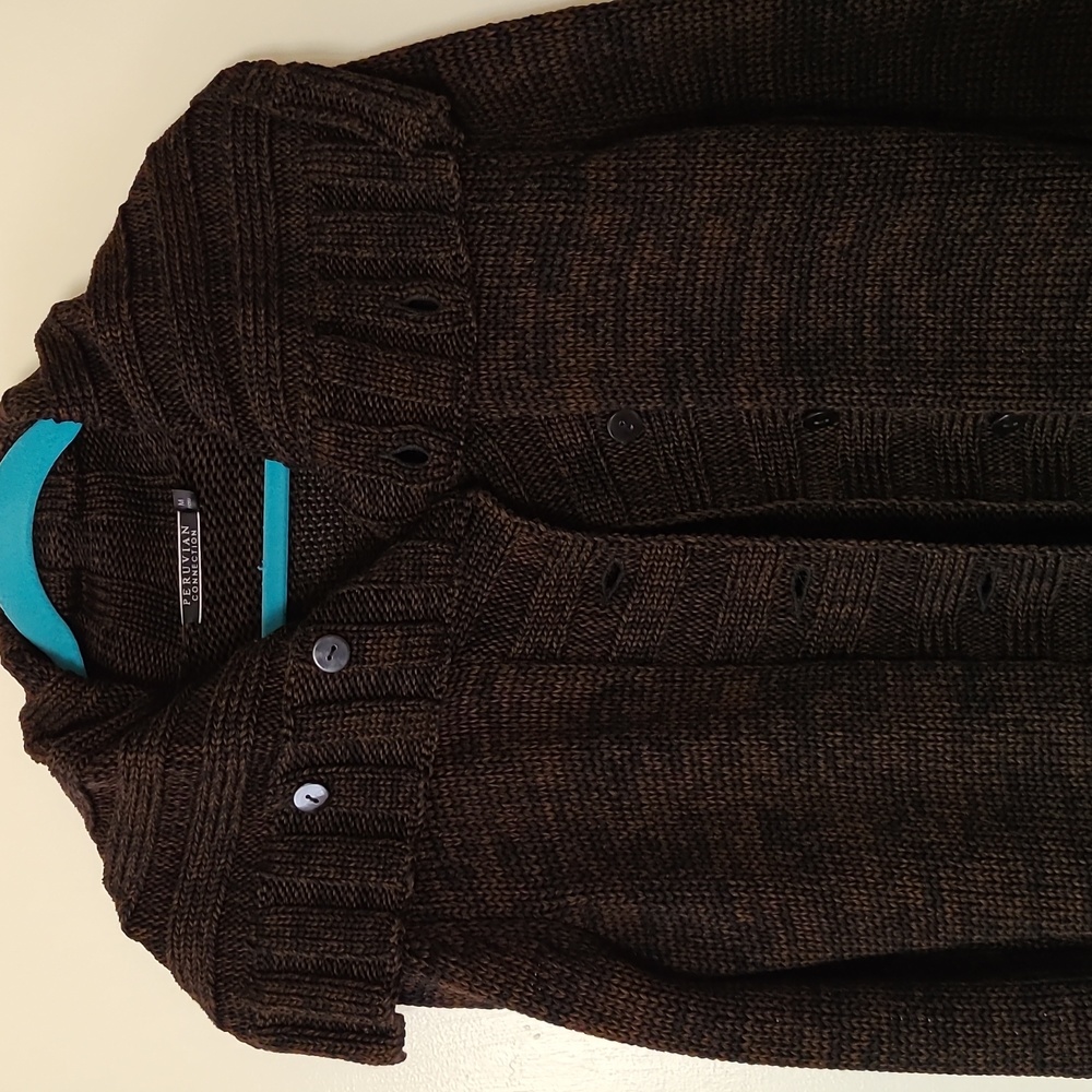 Peruvian Connection Cardigan Sweater M